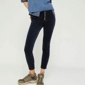 Anthropologie Pilcro Exposed Button Fly High-Rise Skinny Corduroy Pants